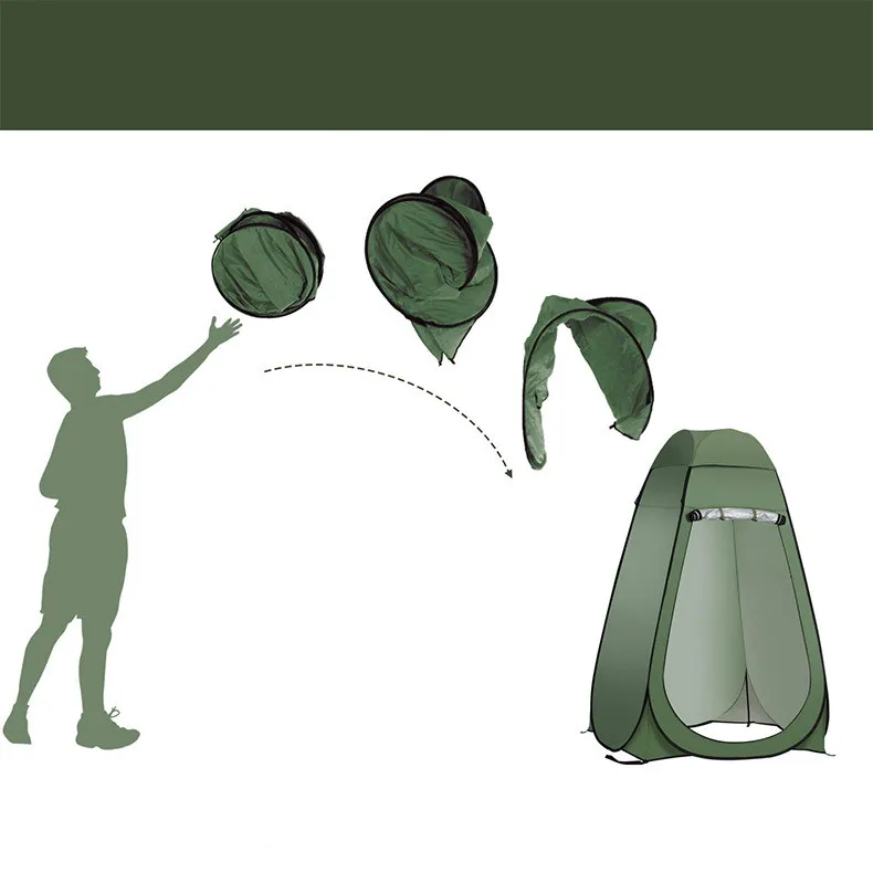 Automatic Pop up Camping Tent Folding Pop up Beach Shower Camping Dome Privacy Shower Room Tent Portable Toilet Tent