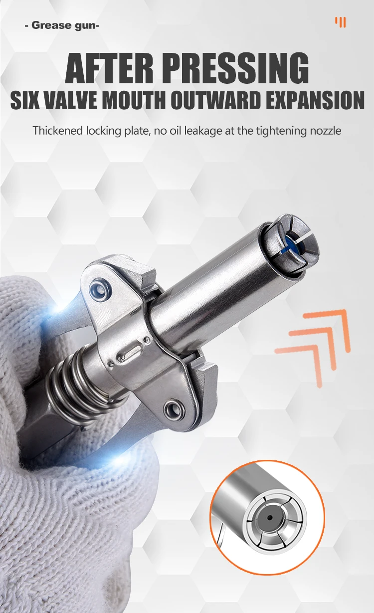 Quick Release Grease Gun Coupler 1/8" Npt Lock Clamp Type Onto Zerk