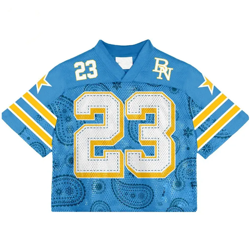 Predaj z výrobného závodu – personalizované ragbyové dresy, možnosť prispôsobiť šitie retro dresov pre americký futbal pre tímové športy