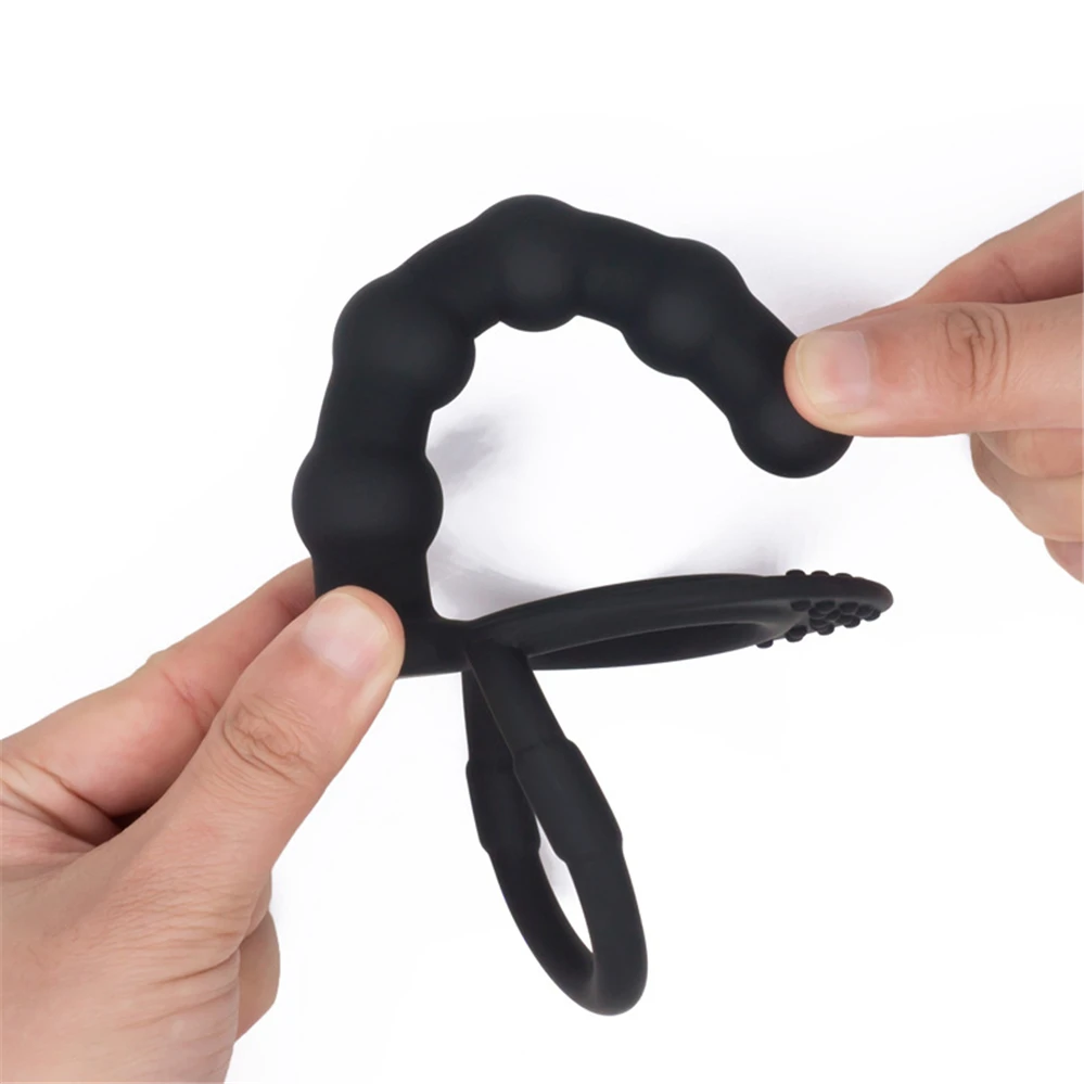Doppel-Penisring fr Mnner fr Paare Analplug Sex Analdildo Mit Penisring  Silikon Butt Plug Strapon Dildo Penisring