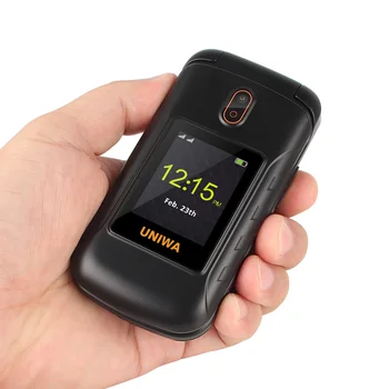 UNIWA V909L 2.8 Inch Dual Screen SOS Alarm Smart Android 8.1 4G LTE Flip Phone