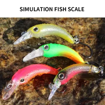 New 1.2g 4cm Mini Floating Minnow Fishing Lure Printed Hard Artificial Crankbait Wobbler for Trout Bass Rivers Lakes Streams – Minnow – view 5