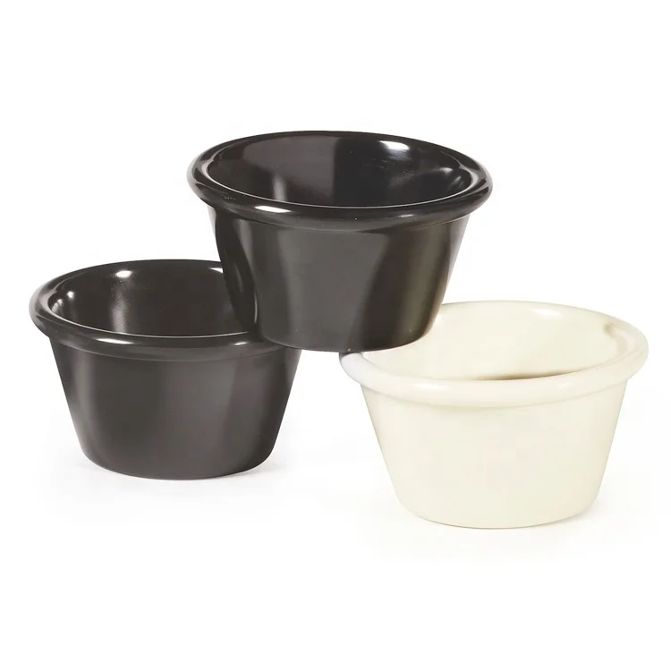 Solid Color Assorted Melamine Bakeware Souffle Dishes Creme Brulee Dish Baking Cup 8oz Melamine Ramekin