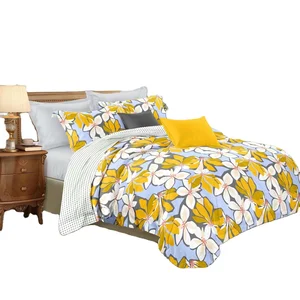 Home Textile Wholesale Double Single 4pcs Luxury Online King Size 100% Polyester Bed Sheet Bedding Set