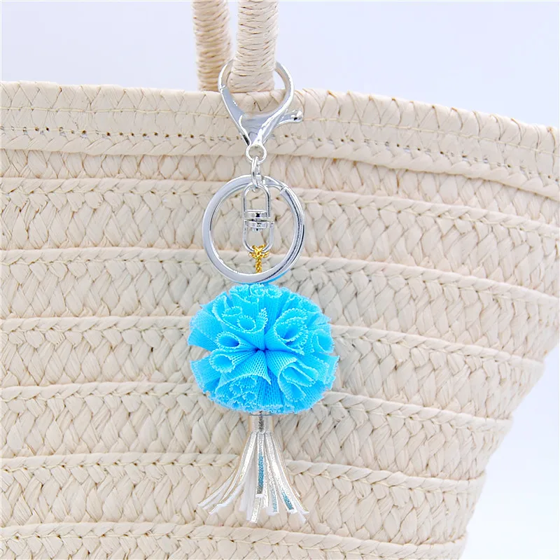 Tassel Charm Key Chain Hangers Pom Pom Tassel Keychain Bag Hanger Car