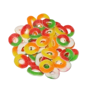Colorful Circle Soft Liquid Candy Sour Sand Gum Confectionery