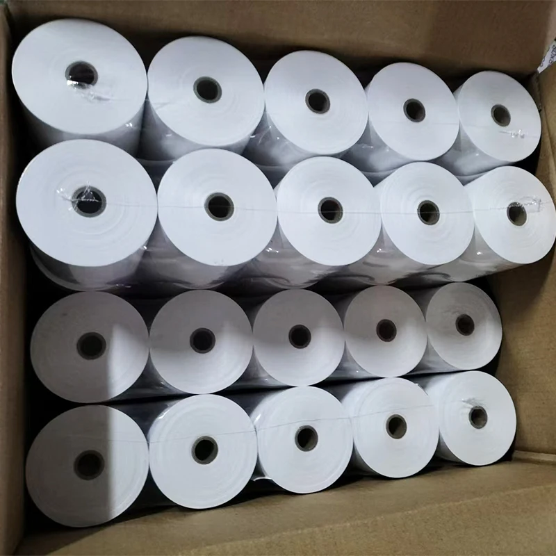 Yiwu Blue Packing Line Thermal Paper Rolls 80x80mm Thermal Base Paper for Spain Market