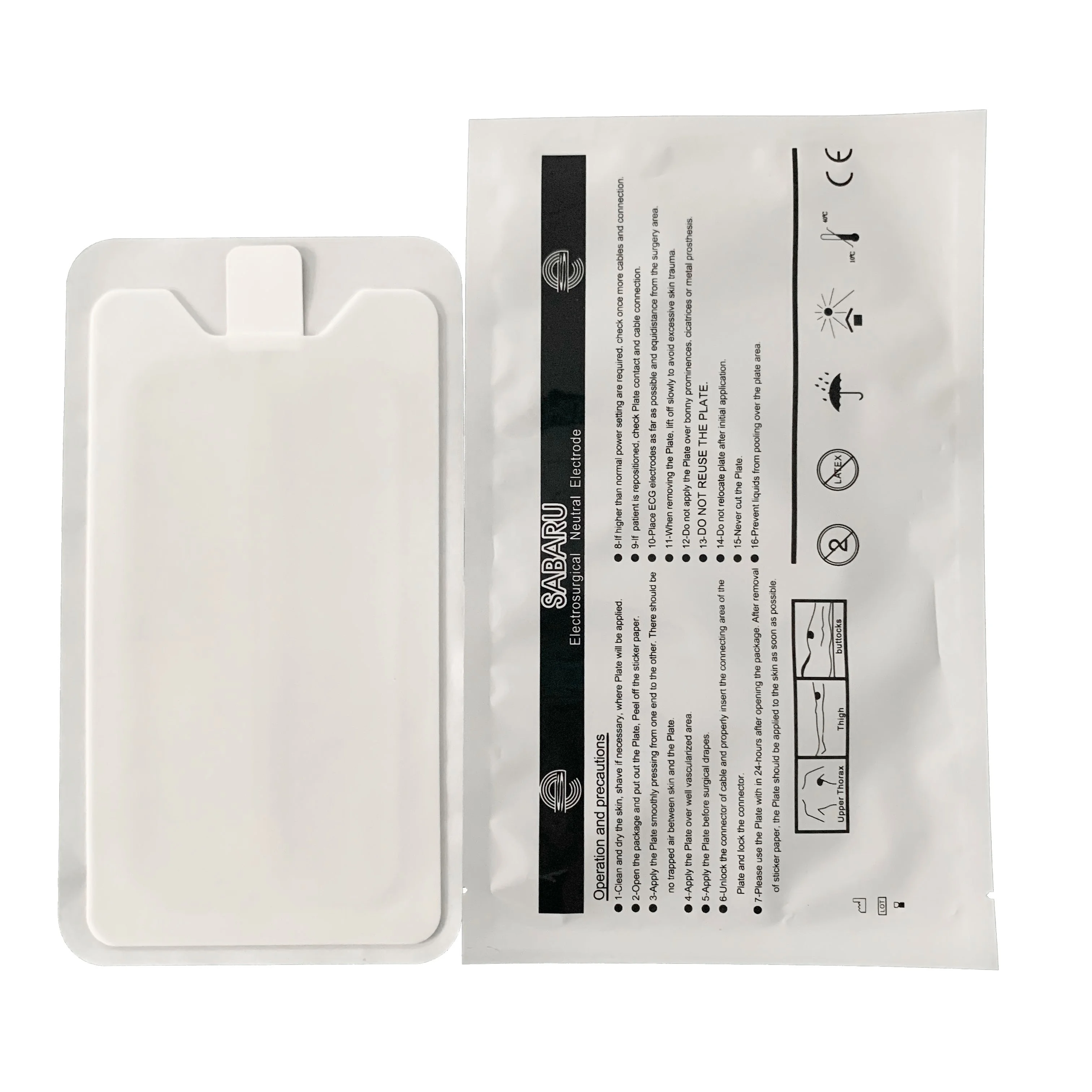 Shop SABARU disposable neutral electrode pads for compatible RF and electrosurgical machines. RF grounding/return electrode for Thermagic FLX, BTL and aesthetic RF systems SABARU RF Grounding Negative Plate for Thermagic FLX, BTL & RF Beauty Machines