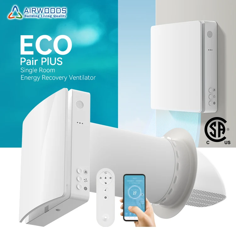 Single Room Heat Small Heat Recovery Ventilation Units Erv