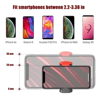 Multi-function 1/4 Screw Plastic Cellphone Holder Mount Spring Phone Clamp With Cold Shoe detail image