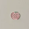 Bouton pomme transparent [sergé rose]