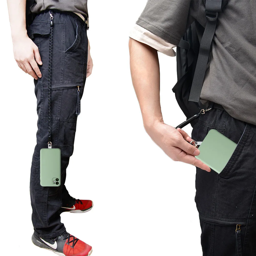 Adjustable Universal Neck Phone Bungee Strap Chain Lanyard With Safety