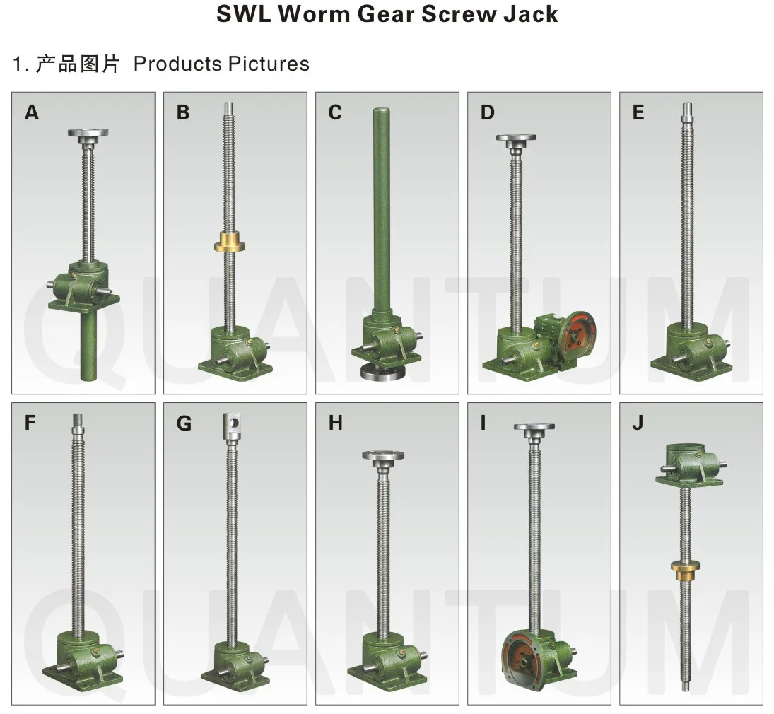 Single Screw Rising Platform SWL Worm Screw Jack C Type 0.5T-2T Electric Vertical Lift SWL Screw ...