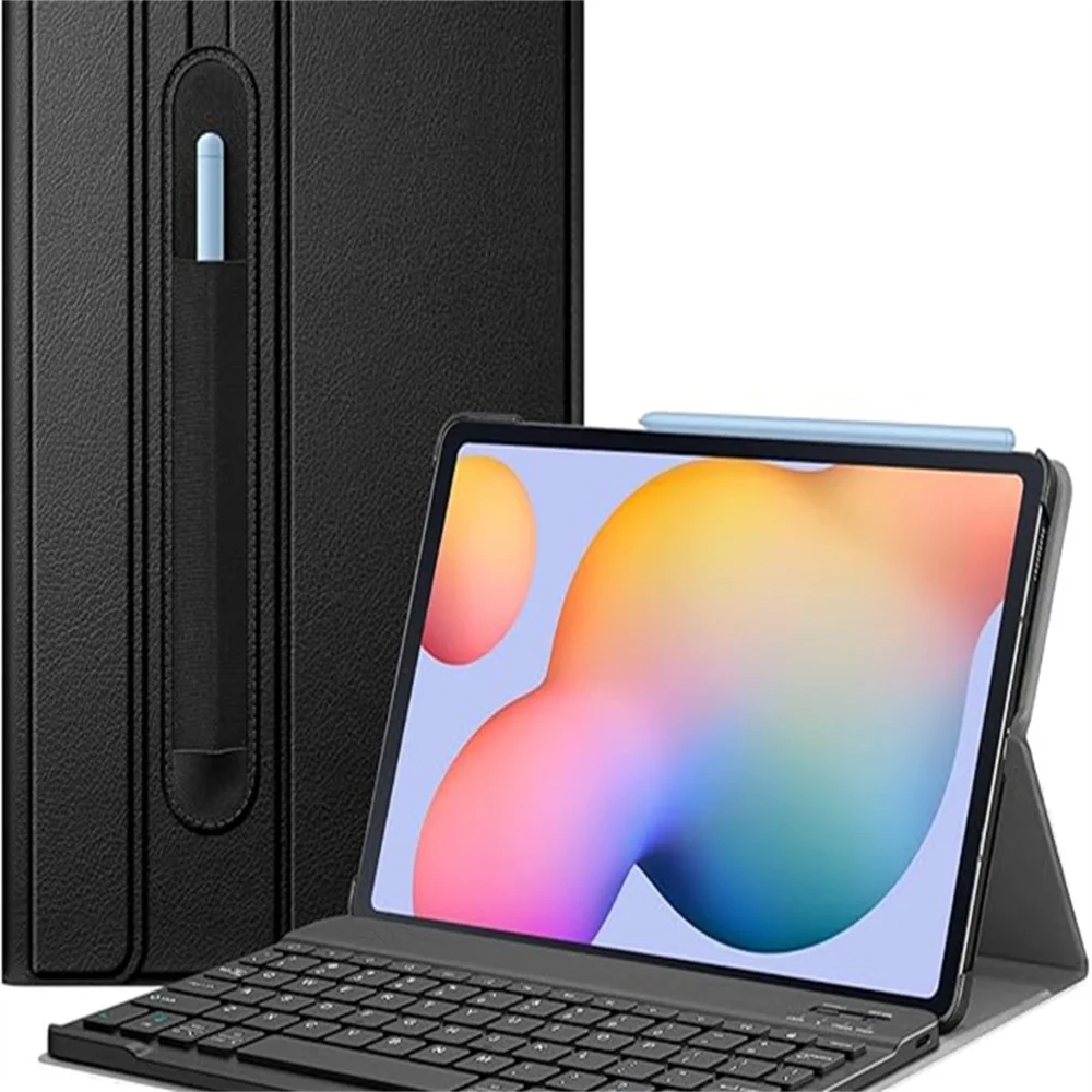 product ultra thin keyboard case for samsung galaxy tab s6 lite stand case with secure pen slot supports customization laudtec-28