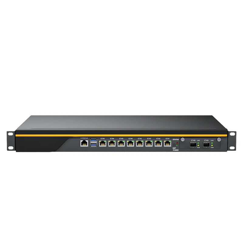 1U Rackmount Firewall 8LAN 4x10G SFP Business Use Network Management ...