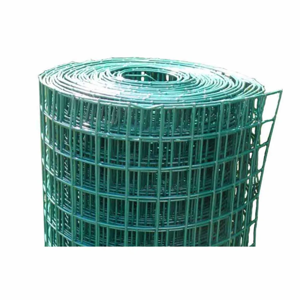 16ga Green PVC Coated Fence Welded Mesh Wire Fencing 1" x 1" 0.9 x 20m Roll 