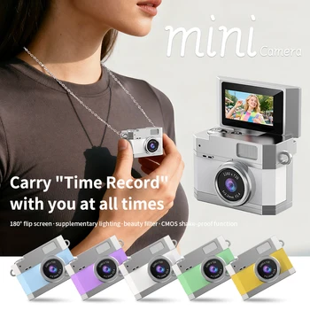 2025 New High-Definition Thumb-Screen Sports Children Camera Students Flip-Screen Outdoor Camcorder Mini Retro Sports Recorder detail image
