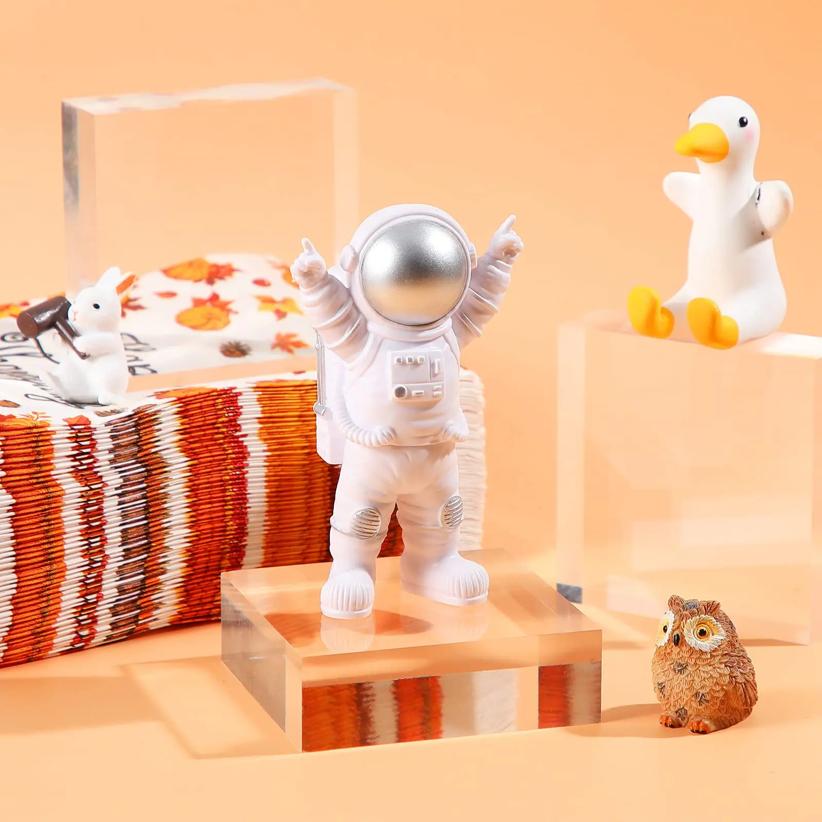 3 X 3 X 1 Acrylic Square Display Block Clear Polished Acrylic Cube Jewelry Ring Showcase Display Stand details