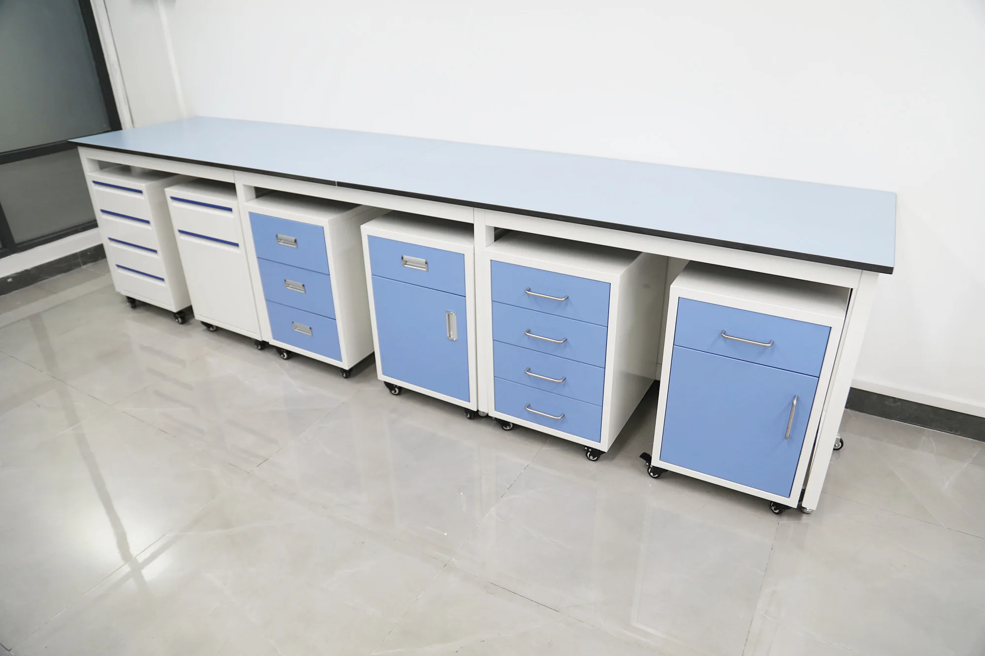Mobile Lab Cabinets for Underneath Lab Bench All Steel Flexible Lab Furniture with Caster