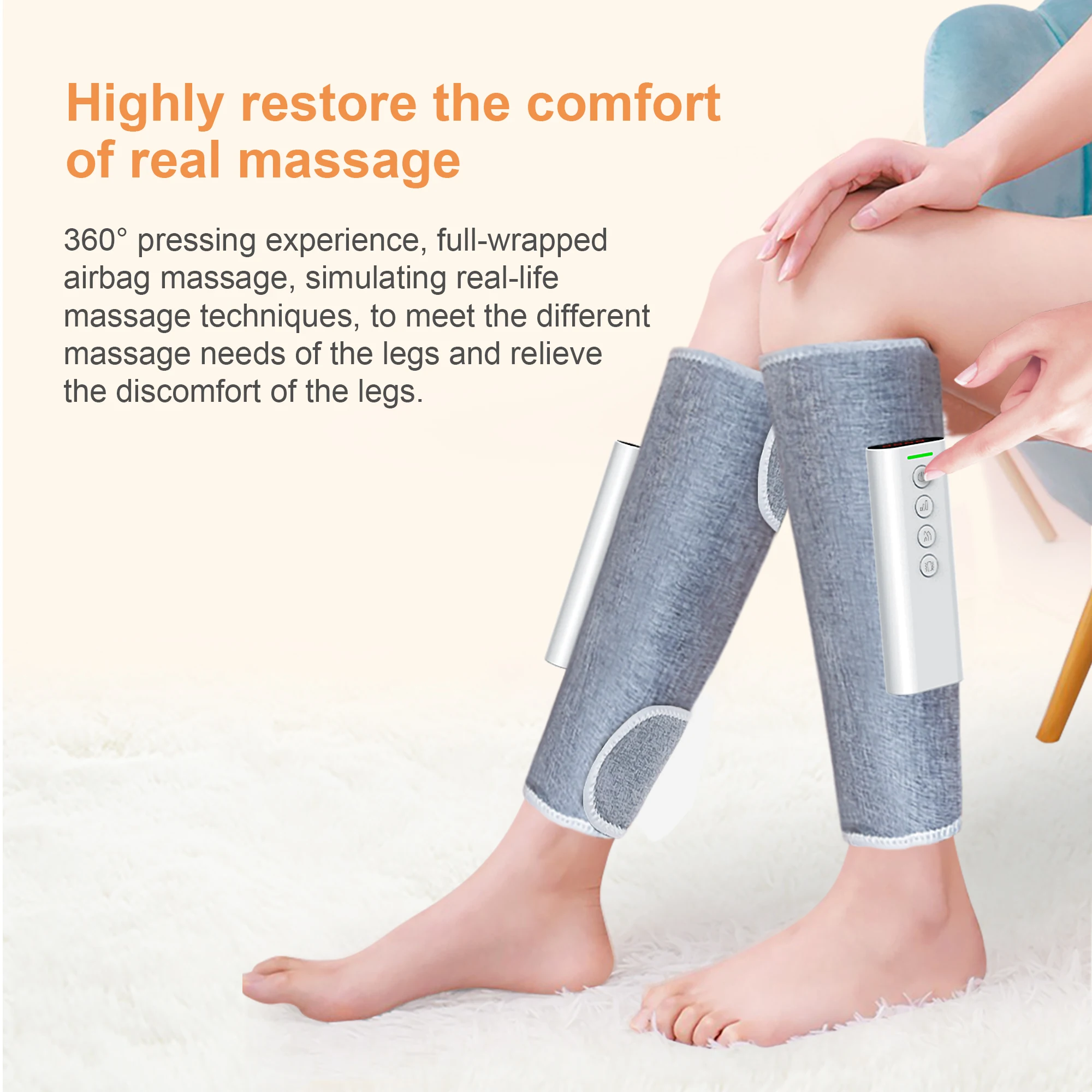 Calf Muscle Pain Relief Air Compression Leg Massager Heat With Compression Circulation Leg Massage Machine