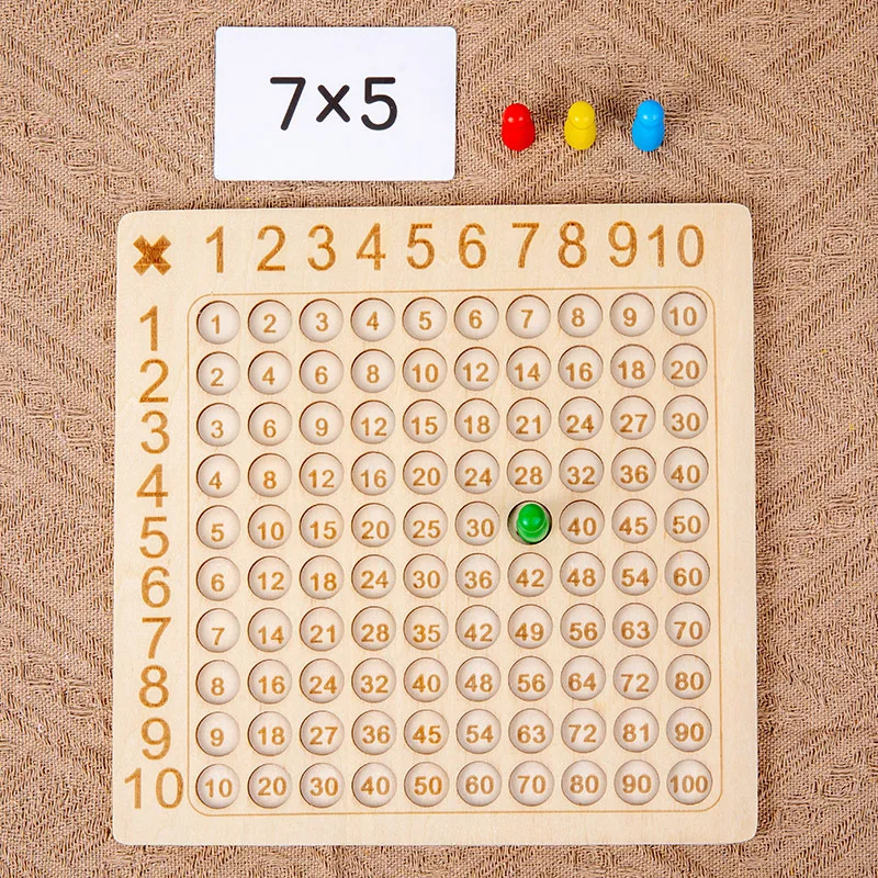 Multiplication Table Kids Wooden Montessori Mathematics Enlightenment ...