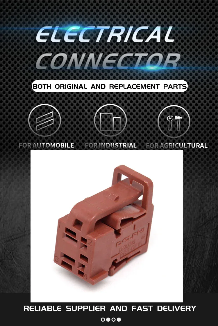 13597381 Aptiv 2.8MM Brown 4 Pin Female HSG Car Electrical 