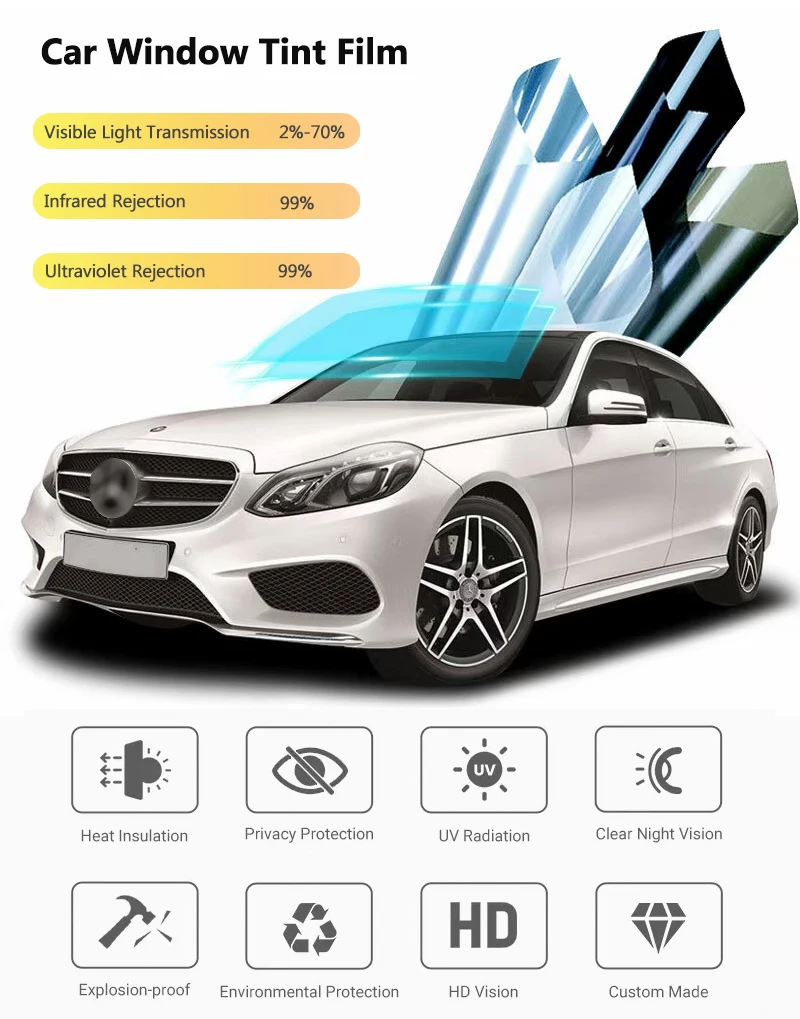 Self Adhesive Pdlc Polarized Window Tint Smart Film 12mil 50 For Car