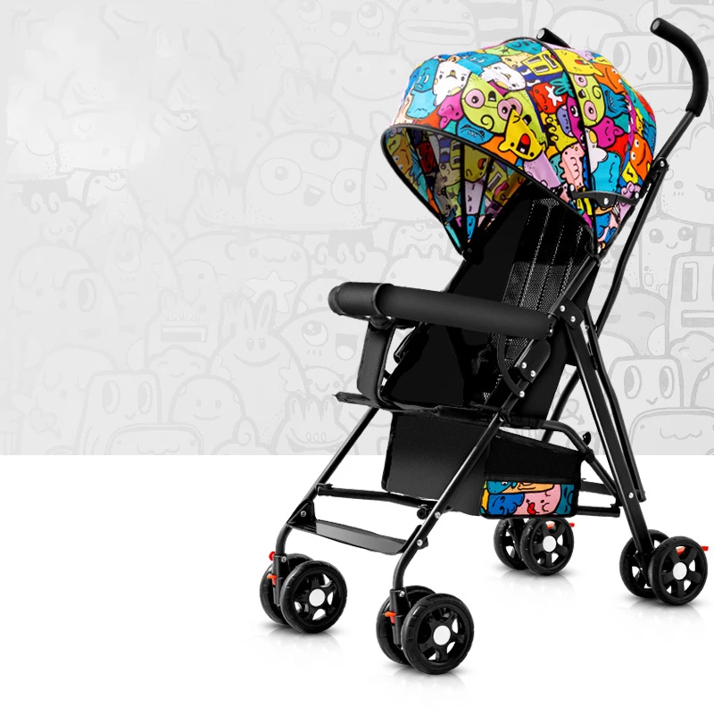 Stroller Baby 4 in 1 Simple Can Sit Can Lie Baby Portable Folding Car slip Baby Portable Umbrella Car Trolley