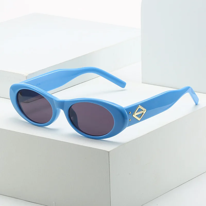 Brand Design Small Frame Retro Women Sunglasses Cheap Trendy Men Oval Sunglasses
