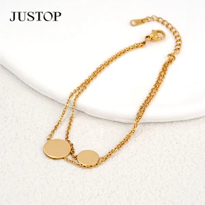 PVD 18K 24K Gold Cuban Snake "o" Shaped Stud Twisted Handcrafted Link Adjustable Fashion Jewelry Stainless Steel Bead Bracelet