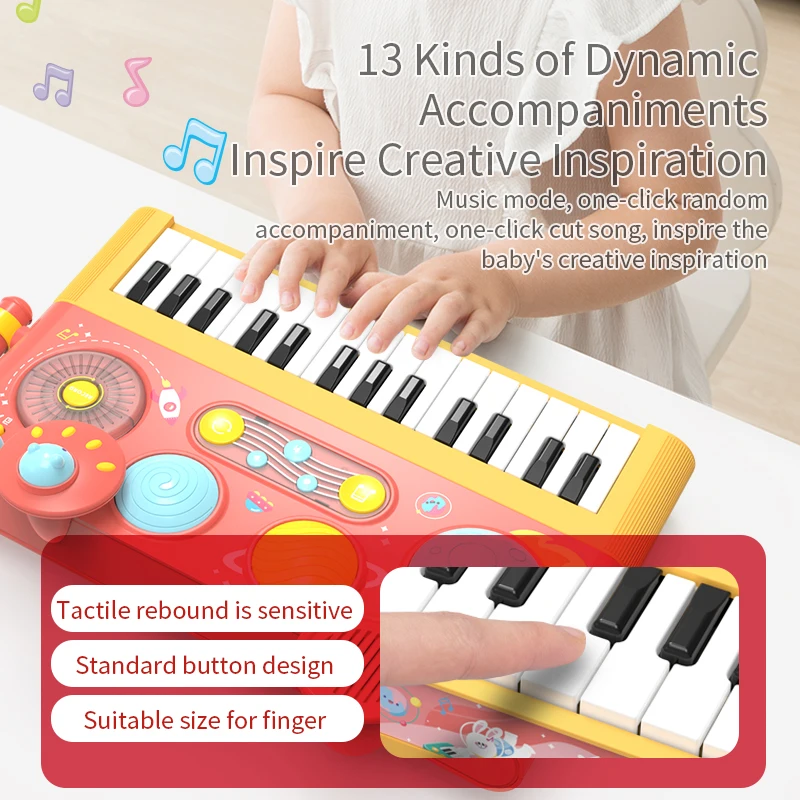 FiveStar Battery Operated Plastic Toy Gaming Keyboard Oriental Music Piano Instrument for Kids Musical Keyboard Toys