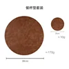 Caramel-colored coaster set