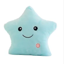 Luminous Star Plush Pillow LED Light Pillow Plush Stuffed Cushion Colorful Stars Kids Gifts