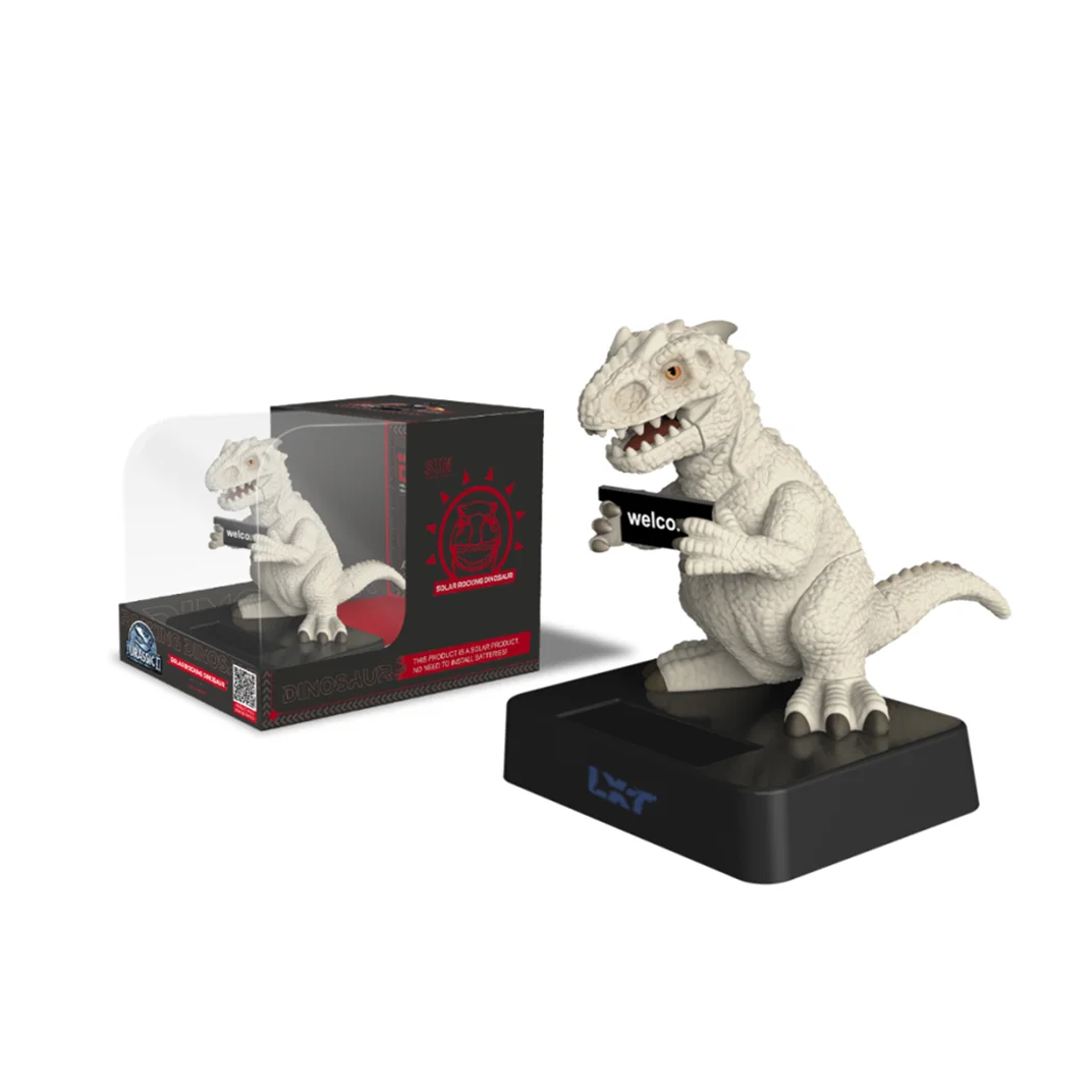 Поддержка логотипа на заказ, красивое украшение для дома, креативные игрушки, динозавр, игрушка-качалка, подарок ребенку на день рождения, игрушка на солнечной батарее