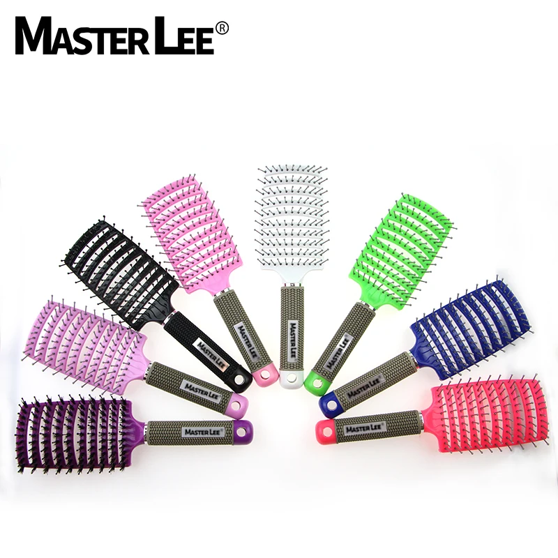 Masterlee custom logo Salon Hairdressing vent Comb White Detangling Hair Brush in various color