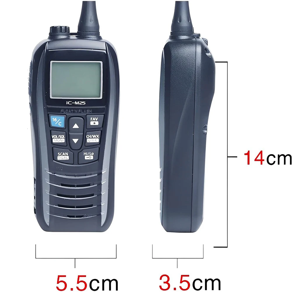 Icm25 Marine Walkie Talkie Portable Two Way Vhf Radio 5km Waterproof