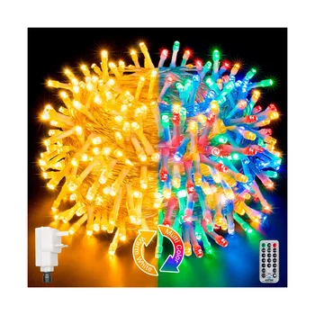 Bi-Color String Lights Party Cross-Border Christmas Tree Decorative Lighting Easter Garden Courtyard Low Pressure Colorful Decor