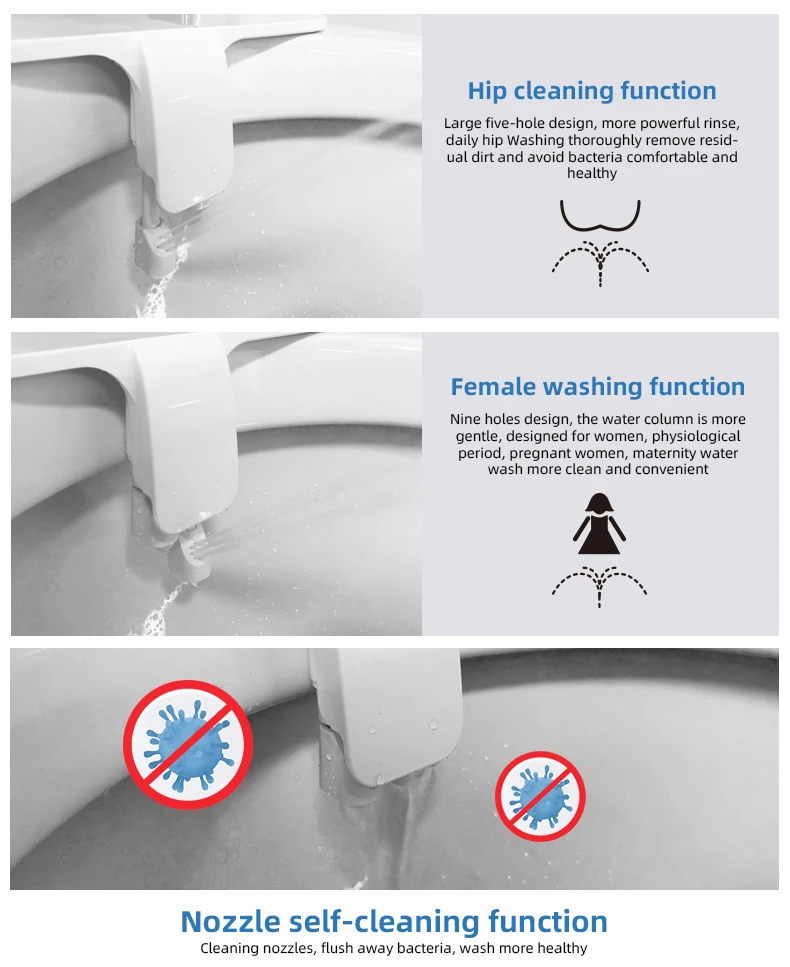 Buy Bidet Toilet Attachment Custom Dual Nozzle Selfcleaning Bidet