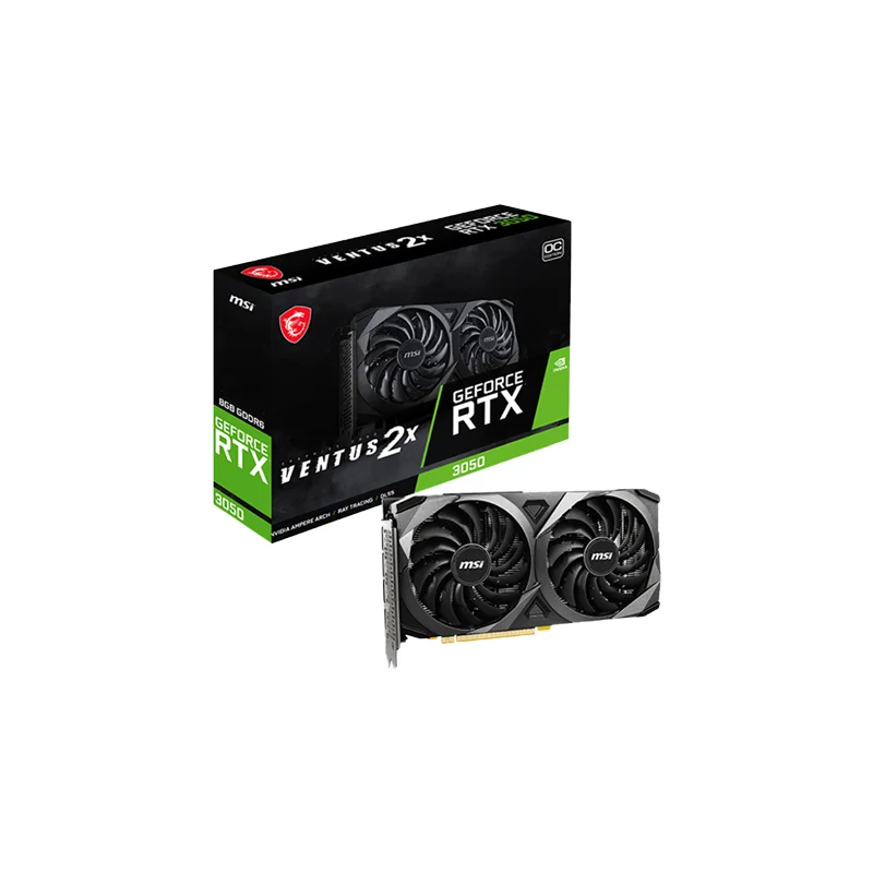Source RTX 3050 MSI GeForce VENTUS 2X 8G OC for gaming graphics
