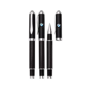BM W Car Company Custom Logo VIP Clients Gift Luxury Carbon Fiber Metal Rollerball Heavy Pen