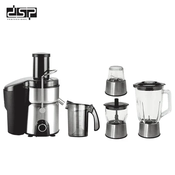 DSP Multifunction Extractor Juice Machine Stainless Steel Blender Set Food Processor 800W for Home Use 4 in 1 Food Processor