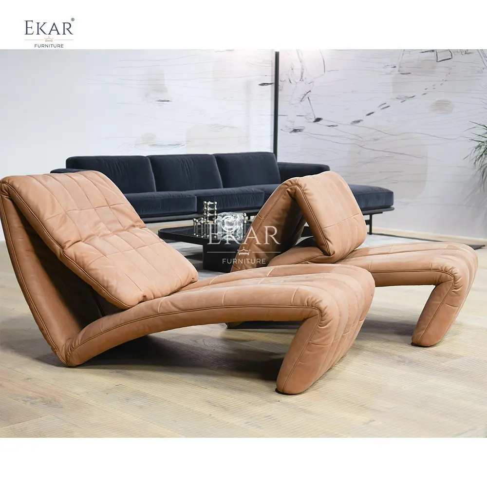 product foldable metal frame lounge chair made of high density ultra hard foam-59