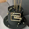 Topper per Torta con Cornice Quadrata Dorata