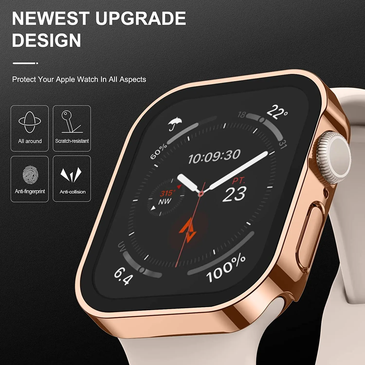 Armor Waterproof Watch Case Glass Screen Protector For Iphone Watch