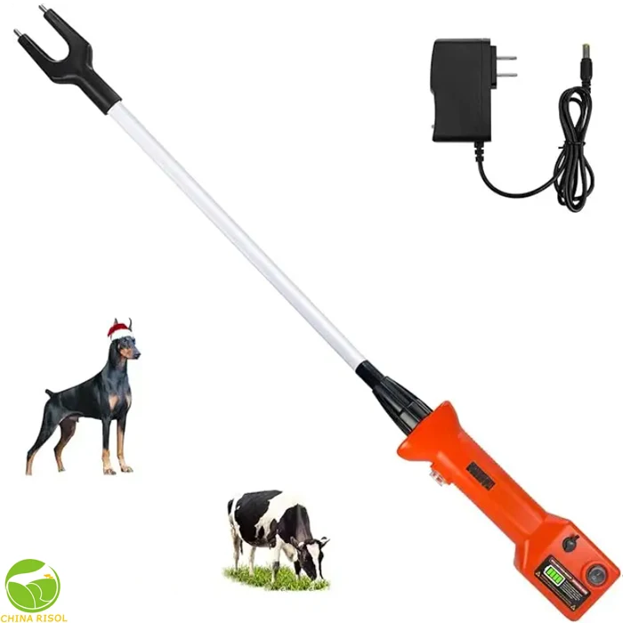 Aiguillon à Bétail Imperméable Avec LED - Manche Flexible 33,8 Pouces, Orange