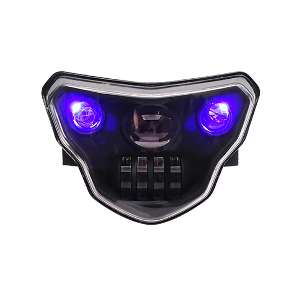 Three-color modified Angle Eyes LED Motorcycle headlight assembly for BMW G310 details