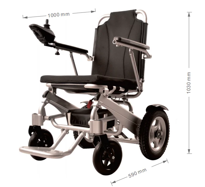 Aluminum Frame Slope Controller Lithium Battery Electric Wheelchair supplier