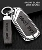 Grigio argento brillante + portachiavi in ​​pelle