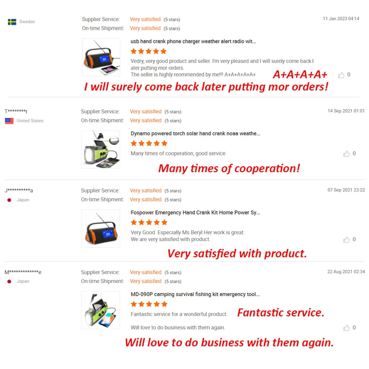 Oem завод Горячая Распродажа фонарик зарядное устройство для погоды аварийный ручной водонепроницаемый Солнечный радиоприемник