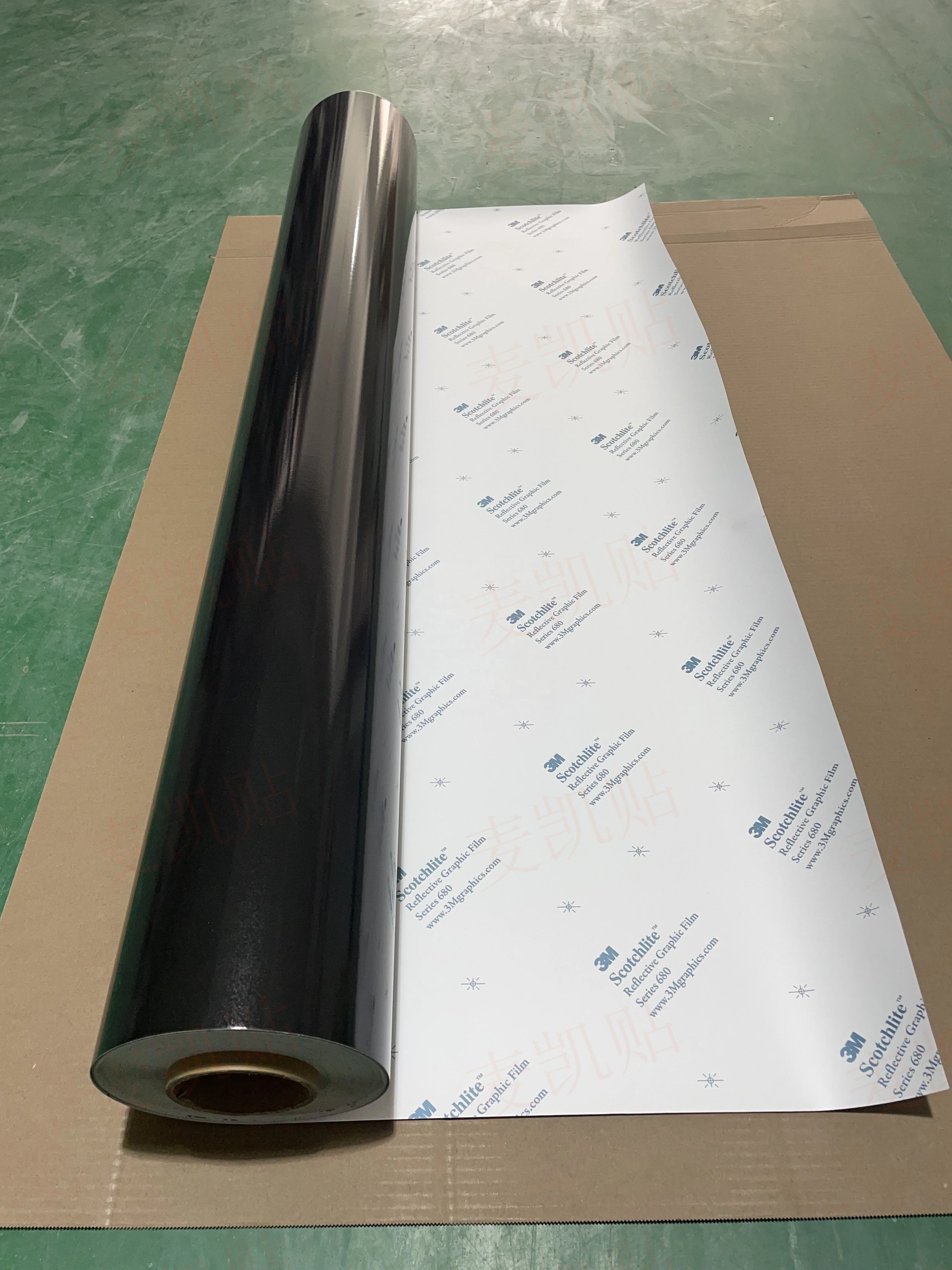 3M 680-85 Scotchlite Black Light Reflector Material Aluminum Foil Vinyl Public Transit Sign Body Sticker Reflective Graphic Film